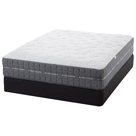 Twin Extra Long Plush Hybrid Mattress and V-Shaped Semi-Flex Grid Foundation